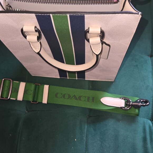 WOMENS OR MENS  AUTHENTIC COACH DYLAN VARSITY TOTE BAG AND WALLET  BUNDLE  SET - Picture 5 of 16